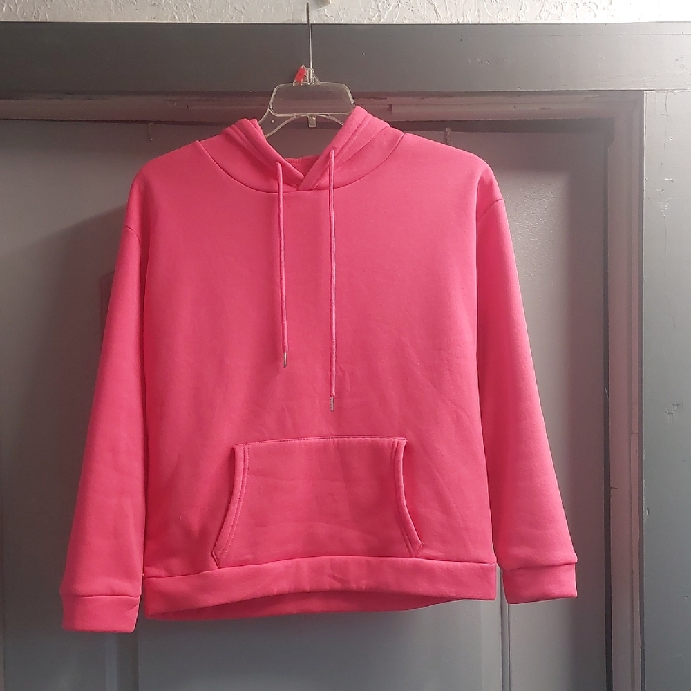 SHEIN Pink Hoodie Sweatshirt
